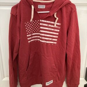 Life Is Good When Women’s Red Flag Hoodie